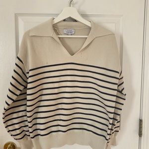 Other stories striped polo sweater